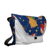 Christmas Santa Bears Messenger Bags