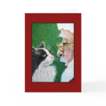 Christmas Santa & Cat Greeting Card