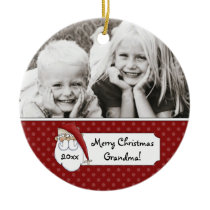 Christmas Santa Claus Grandma Photo Personalized ornaments