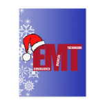 CHRISTMAS Santa EMT EMERGENCY MEDICAL TECHNICIAN Post Cards