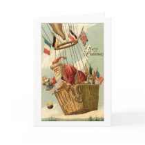 Christmas Santa in Hot Air Balloon