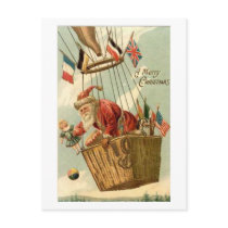 Christmas Santa in Hot Air Balloon