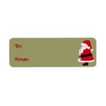 Christmas Santa Labels