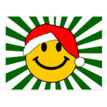Christmas Santa Smiley Face Postcards