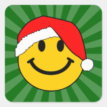 Christmas Santa Smiley Face Stickers