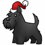 Christmas Scottish Terrier Ornament Photo Cutout