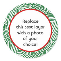 Christmas Scribbleprints Border Stickers - Green.