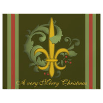 Christmas Scroll Fleur de lis Flyers