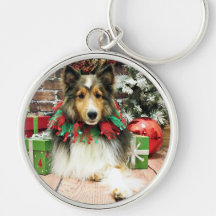 Christmas - Sheltie - Duchess Keychain