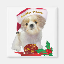 Christmas Shih Tzu Magnets