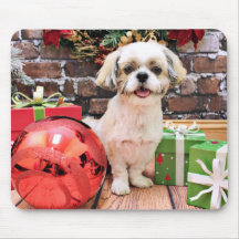 Christmas - Shih Tzu - Marley Mouse Pads