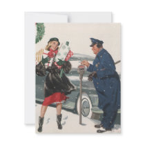 Christmas Shopping; Policeman Feeding the Metre