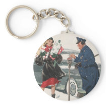Christmas Shopping; Policeman Feeding the Metre