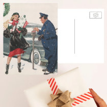 Christmas Shopping; Policeman Feeding the Metre