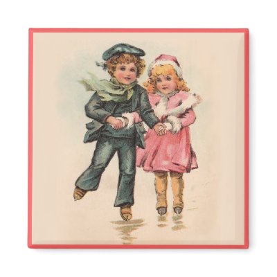 Christmas Skating Fridge Magnets by Kat_Kapers