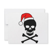 Christmas Skull And Crossbones Personalized Invitations