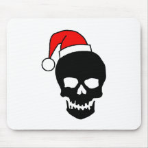 Christmas Skull Black Mousepads