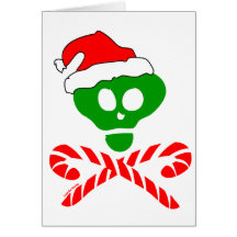 Christmas Skull Crossbones Cards