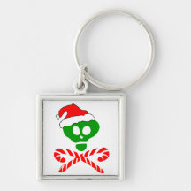 Christmas Skull Crossbones Key Chains