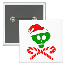 Christmas Skull Crossbones Pin