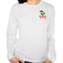 Christmas Skull Crossbones Tee Shirts