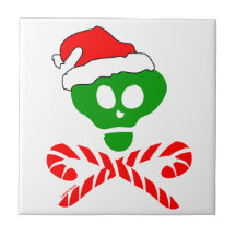 Christmas Skull Crossbones Tiles