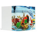 Christmas sleigh and reindeer vinyl binders