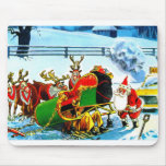 Christmas sleigh and reindeer mousepads