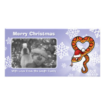 Christmas Snake Photo Greeting Card