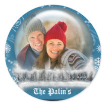 Christmas Snow Globe Template Envelope Seals