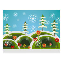 Christmas Snowfall Post Card