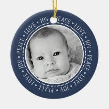 Christmas Snowflake: Double-Sided Photo Christmas Tree Ornament