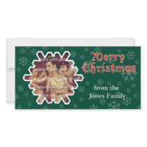 Christmas Snowflake Frame Photo Cards