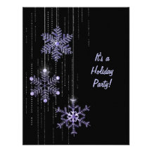 Christmas Snowflake Party Custom Invitation