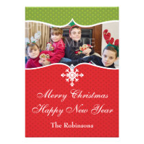 Christmas Snowflake Photo Template invitations