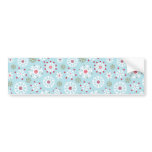 Christmas Snowflake Repeat Pattern Bumper Stickers