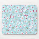 Christmas Snowflake Repeat Pattern mousepads