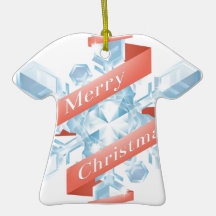 Christmas snowflake with ribbon christmas tree ornaments