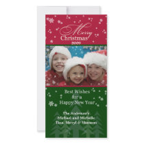 Christmas Snowflakes Photo Card