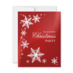 Christmas Snowflakes (Red) Party invitation