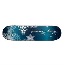 Christmas Snowflakes Skate Boards