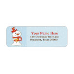Christmas Snowman Custom Return Address Labels labels