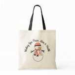 Christmas Snowman Endometrial Cancer Ribbon Bag