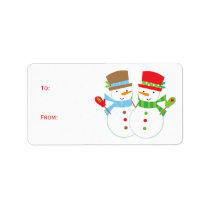 Christmas Snowman Gift Tag Labels labels