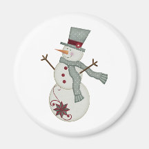 christmas snowman magnet