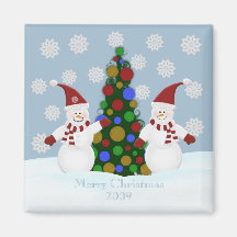 Christmas Snowman Magnet