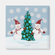 Christmas Snowman Magnet