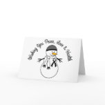 Christmas Snowman Melanoma Ribbon Cards