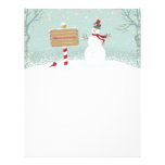 Christmas Snowman North Pole Letterhead letterhead