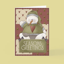 Christmas Snowman Patchwork cards
